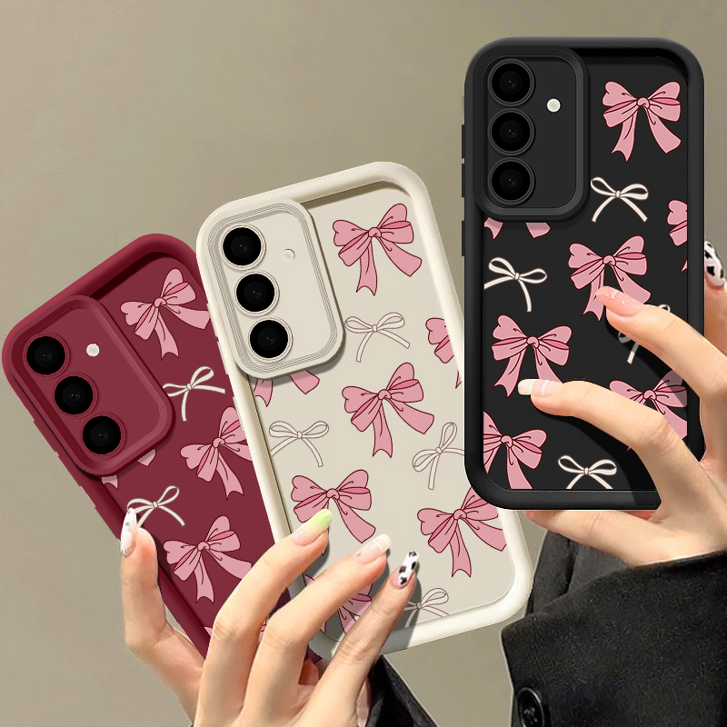Samsung Galaxy A55 - Coque en silicone motif nœud papillon